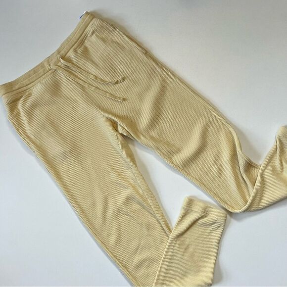 Aritzia Tna Waffle Jogger Butter Yellow Small - Picture 1 of 14